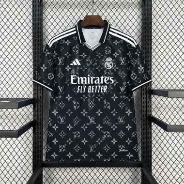 Real Madrid 2026/27 Black Louis Vuitton Monogram Special Edition Jersey