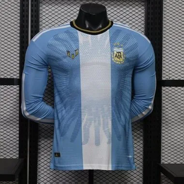 Argentina 2026 Blue White Commemorative Edition Long Sleeve Player Version Jersey