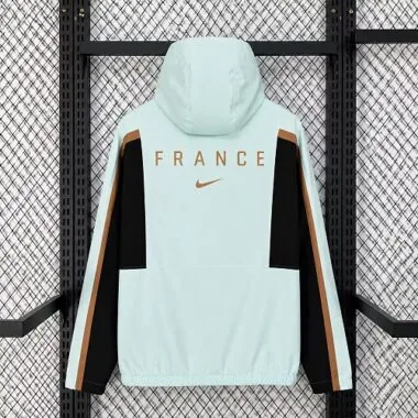 France 2026 Mint Hooded Windbreaker