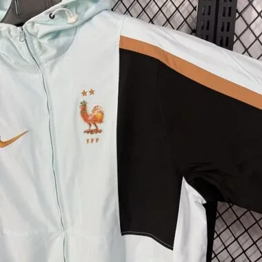France 2026 Mint Hooded Windbreaker