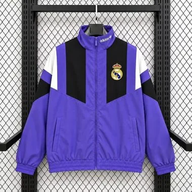 Real Madrid 2026/27 Purple Black EQT Casual Windbreaker
