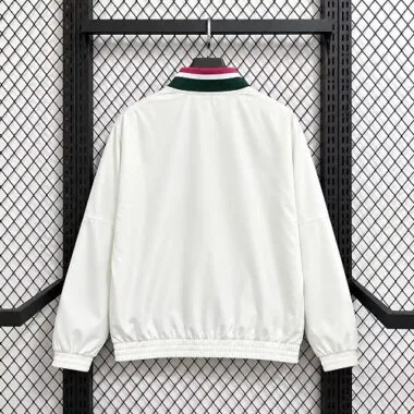 Real Madrid 2026/27 White Geometric Casual Windbreaker