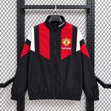 Manchester United 2026/27 Black Red EQT Casual Windbreaker