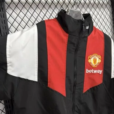 Manchester United 2026/27 Black Red EQT Casual Windbreaker
