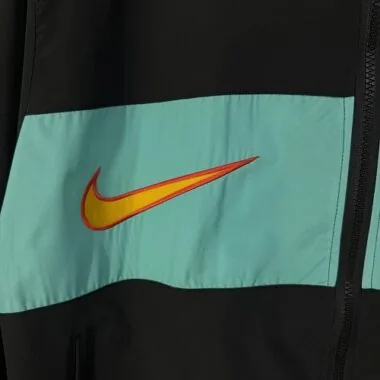 Barcelona 2026/27 Black Turquoise Retro Windbreaker
