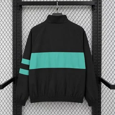 Barcelona 2026/27 Black Turquoise Retro Windbreaker