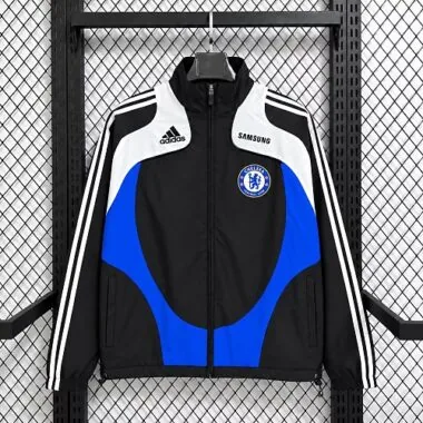Chelsea 2008/09 Black Blue Retro Windbreaker