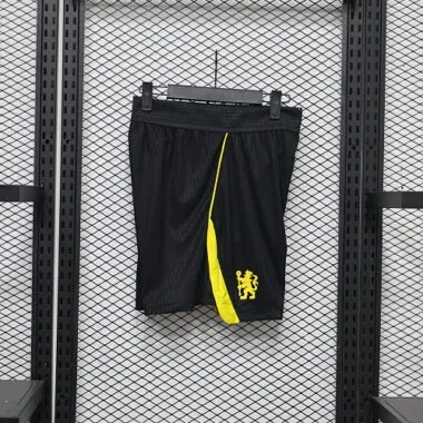 Chelsea 2026/27 Black Yellow Away Player Version Shorts