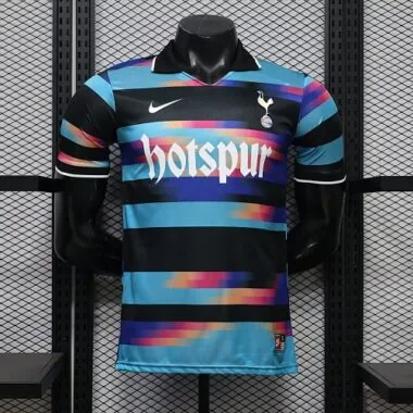 Tottenham Hotspur 2026/27 Black Blue Multicolor Stripe Special Edition Player Version Jersey