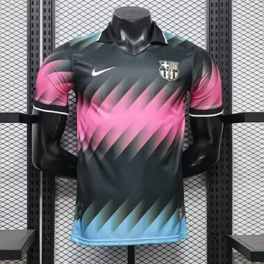 Barcelona 2026/27 Black Pink Blue Geometric Special Edition Player Version Jersey