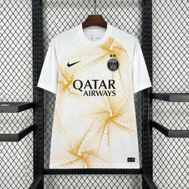 Paris Saint-Germain 2026/27 White Gold Geometric Special Edition Jersey