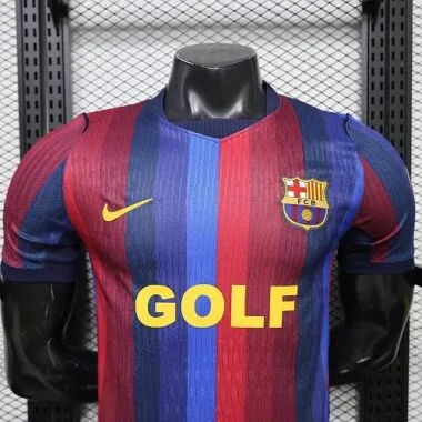 Barcelona 2026/27 Red Blue GOLF Collaboration Home Player Version Jersey
